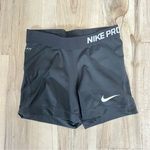 Nike Pro Shorts, Athletic, Black, Logo, Running, S